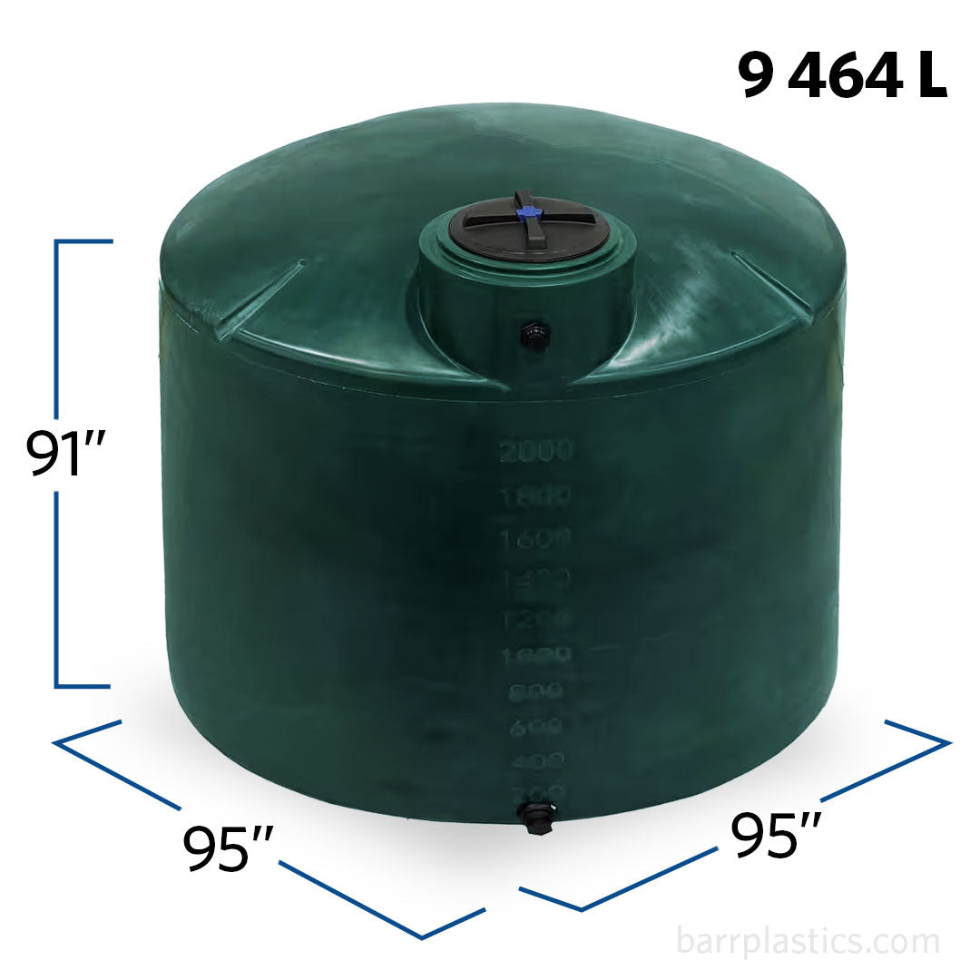 2500 Gallon Vertical Water Storage Tank | 40867 | BARR Plastics