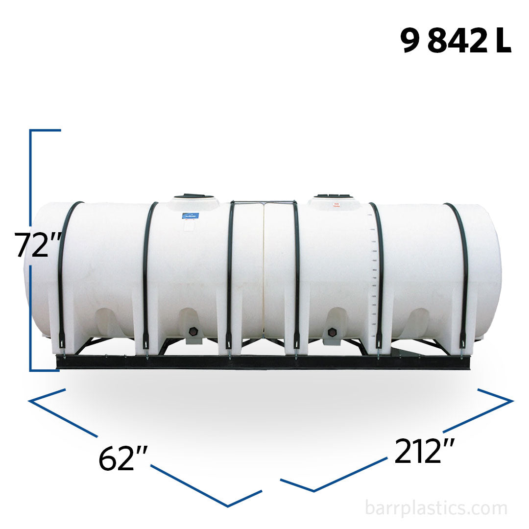 2600 Gallon Plastic Horizontal Leg Tank | FS2600-2W | BARR Plastics