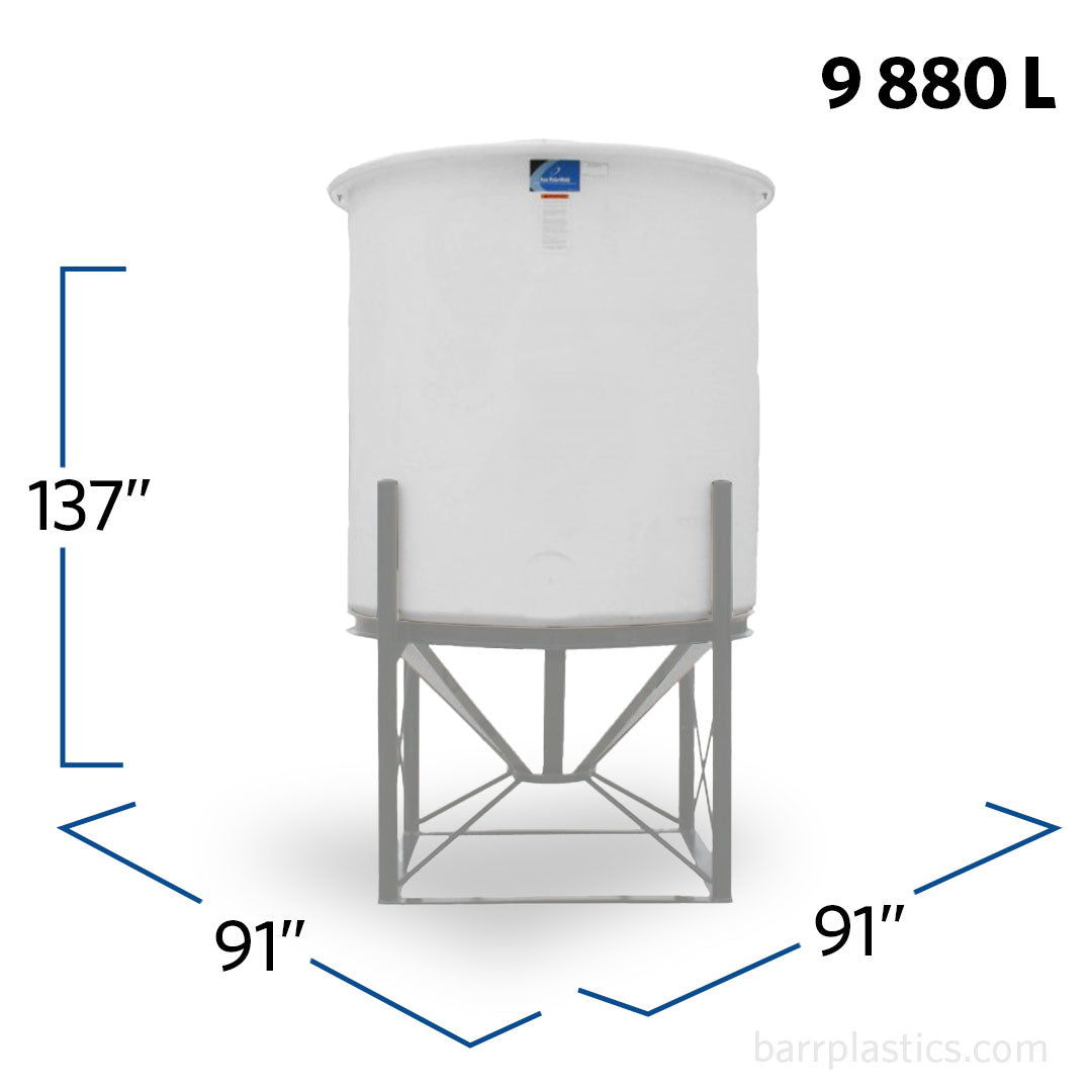 2610 Gallon Open Top 45° Cone Bottom Tank | OC2610-86