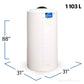 265 Gallon Plastic Vertical Liquid Storage Tank | VT0265-31