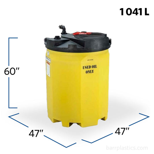 275 Gallon Plastic Vertical Double Wall Waste Oil Tank | 5740102N95703