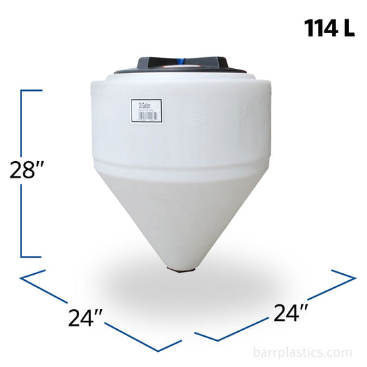 30 Gallon 57 Degree Cone Bottom Inductor Tank | 42065