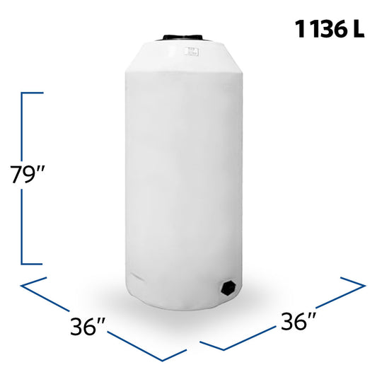 300 Gallon Plastic Vertical Liquid Storage Tank | 40213