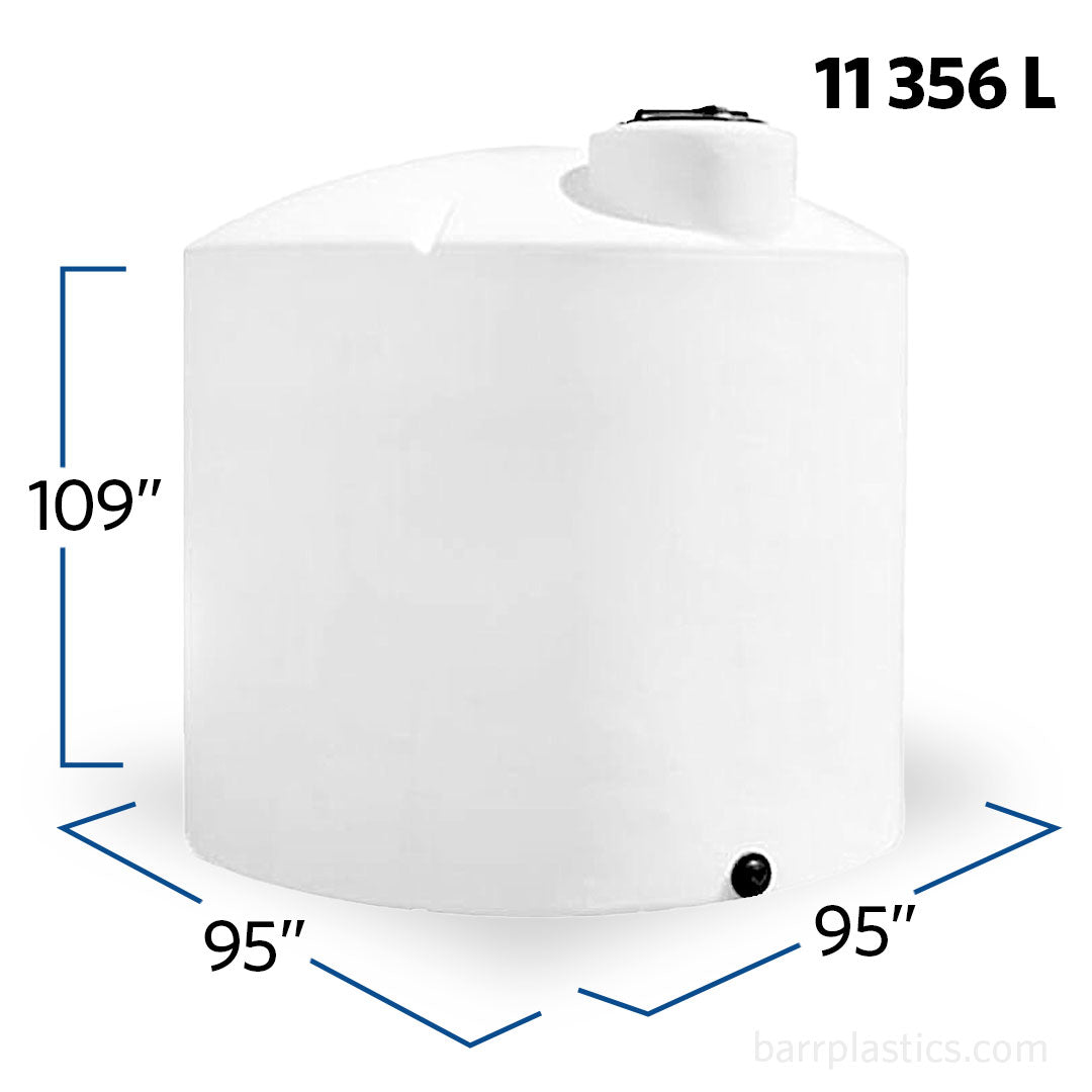 3000 Gallon Plastic Vertical Liquid Storage Tank | 40754