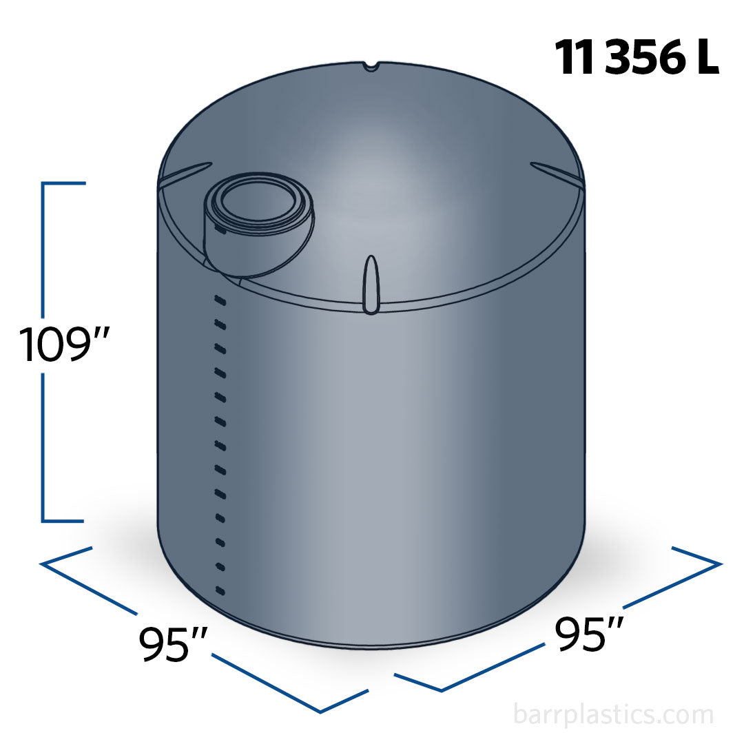 3000 Gallon Vertical Water Storage Tank | 40635