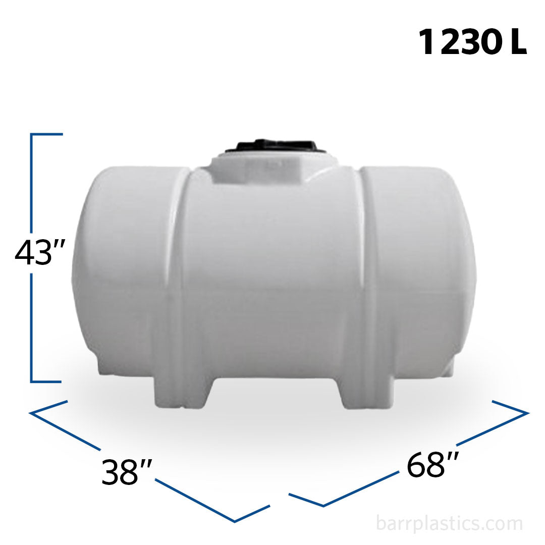 325 Gallon Plastic Horizontal Leg Tank | 40217 | BARR Plastics