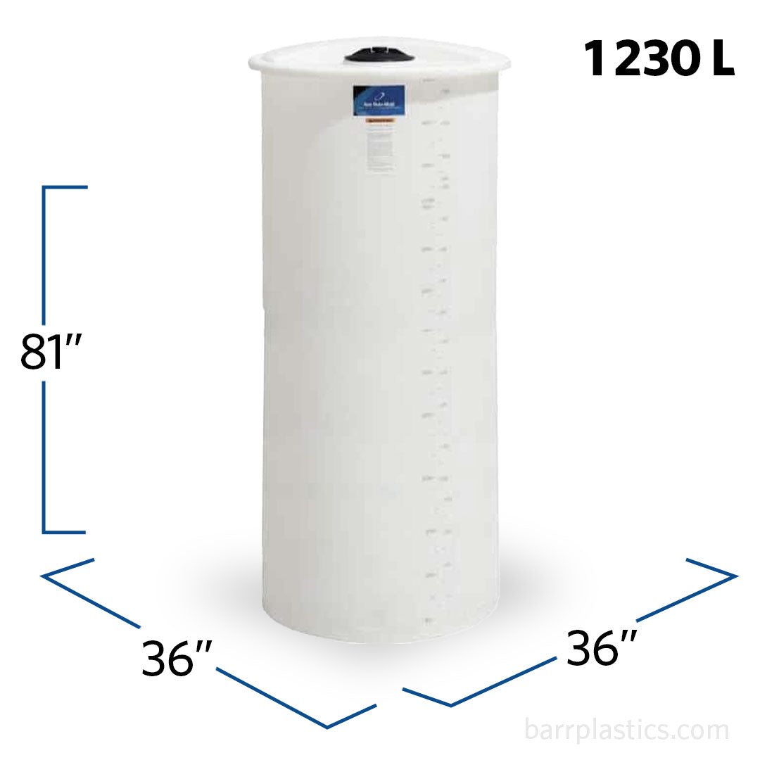 325 Gallon Plastic Vertical Liquid Storage Tank | VT0325-36