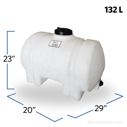 35 Gallon Plastic Horizontal Leg Tank | 45223