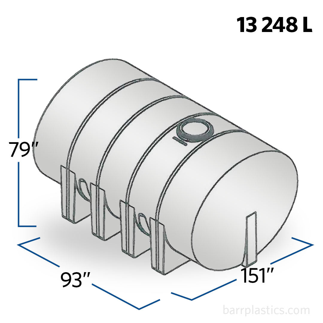 3500 Gallon Horizontal Elliptical Leg Tank | 44091