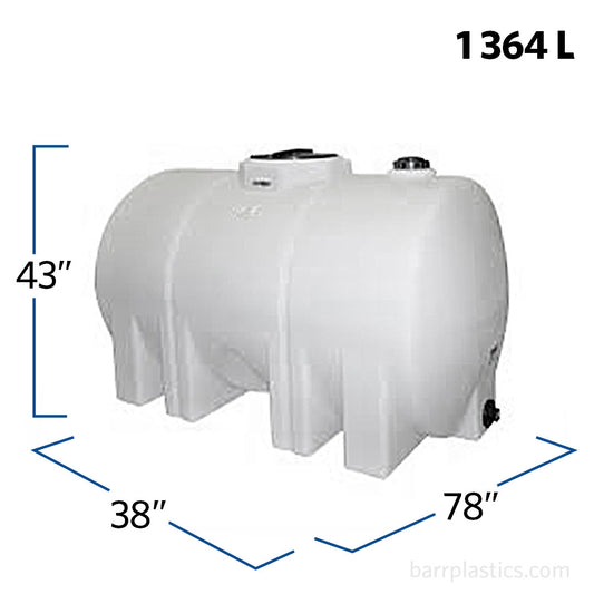 360 Gallon Plastic Horizontal Leg Tank | 41430