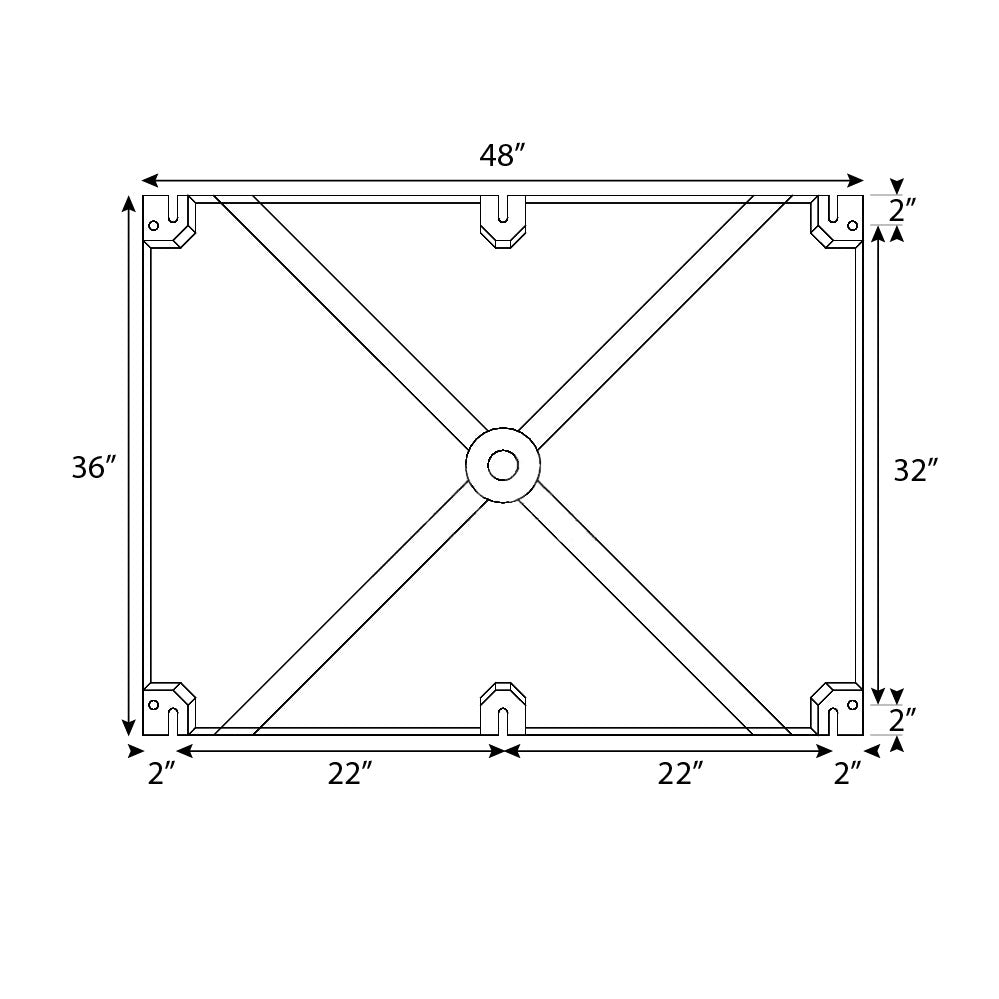 36" X 48" X 8" Dock Float | BD3648-08