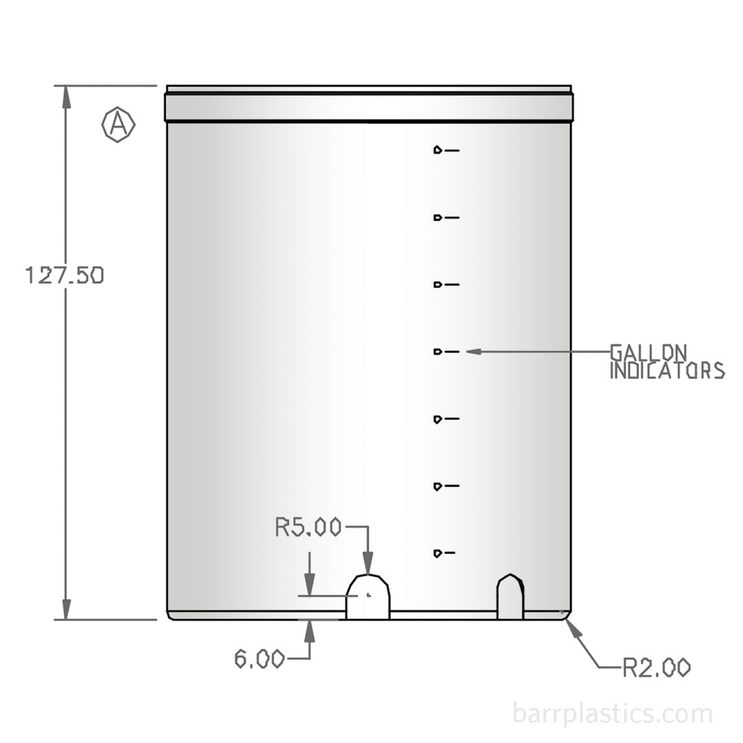 3700 Gallon Plastic Open Top Batch Storage Tank | OP3700-96