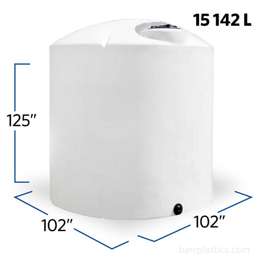 4000 Gallon Plastic Vertical Liquid Storage Tank | 40312