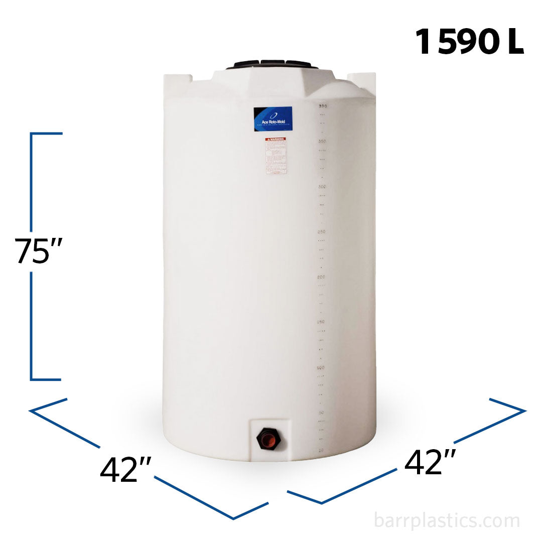 420 Gallon Plastic Vertical Liquid Storage Tank | VT0420-42