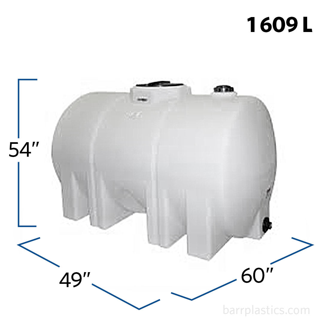 425 Gallon Plastic Horizontal Leg Tank | 42016 | BARR Plastics