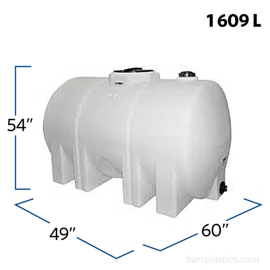 425 Gallon Plastic Horizontal Leg Tank | 42016