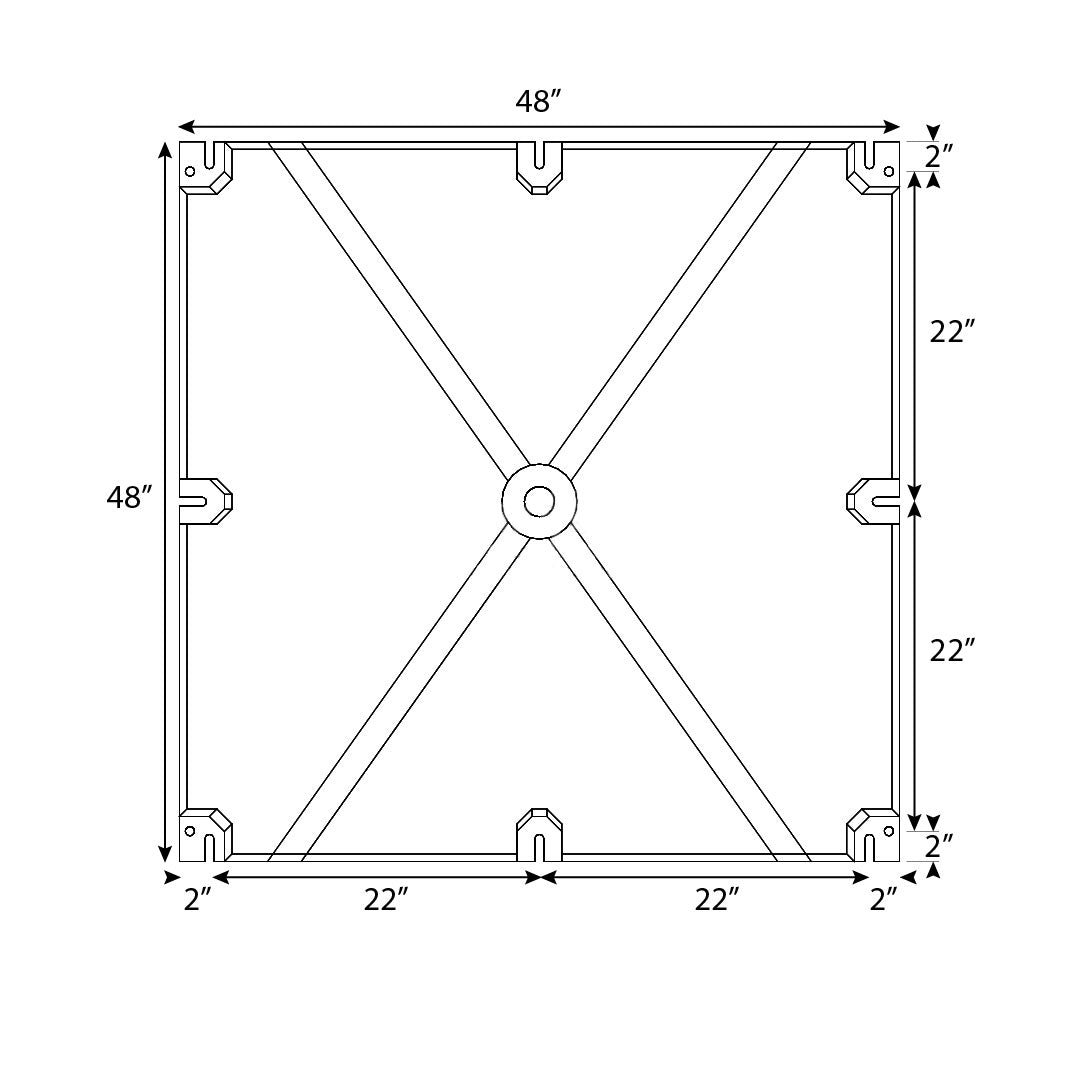 48" X 48" X 20" DOCK FLOAT | BD4848-20