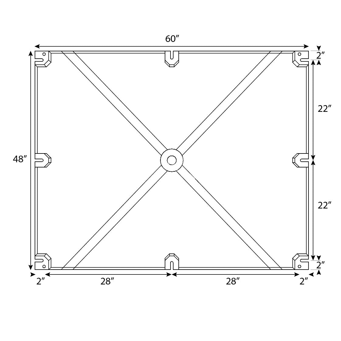 48" X 60" X 12" Dock Float | BD4860-12