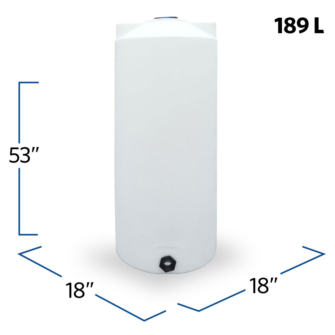 50 Gallon Plastic Vertical Liquid Storage Tank | 41865 | BARR Plastics