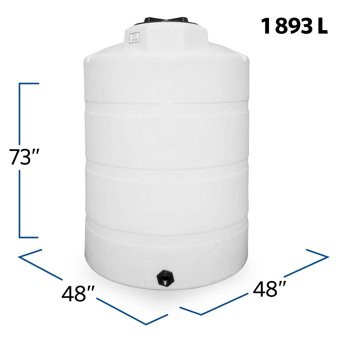 500 Gallon Plastic Vertical Liquid Storage Tank | 40148