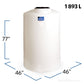 500 Gallon Plastic Vertical Liquid Storage Tank | VT0500-46