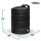 500 Gallon Plastic Vertical Water Storage Tank | 43101