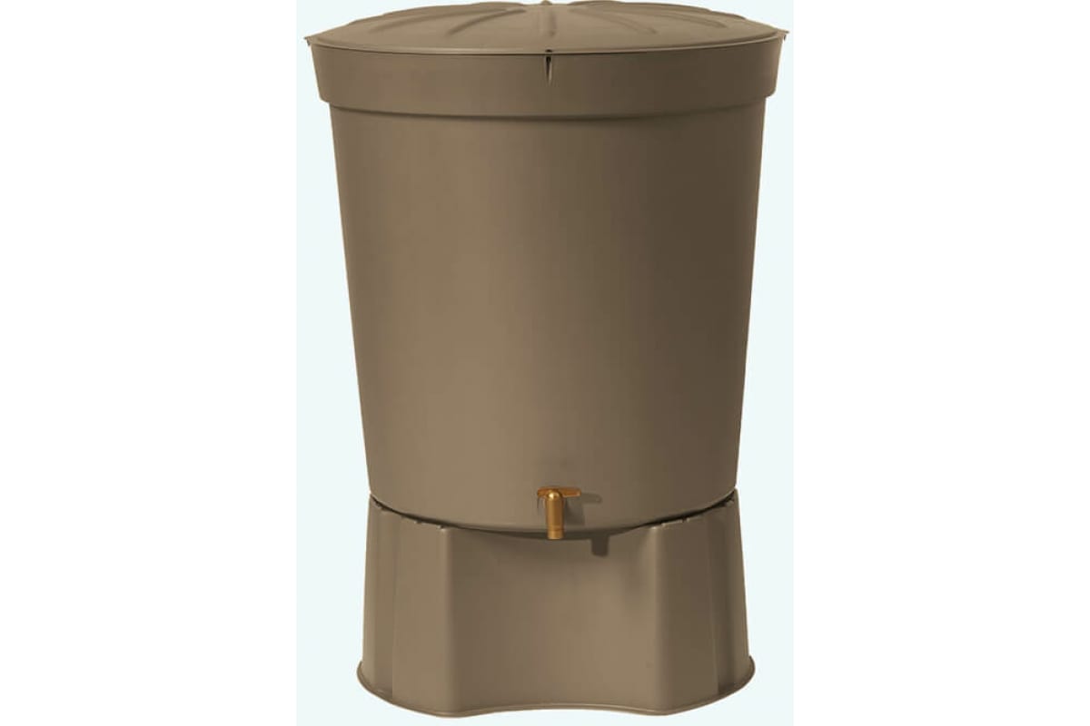 300L Siena Round Rain Barrel W/ Lid & Tap | 500227