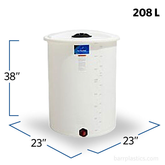 55 Gallon Plastic Vertical Batch Storage Tank | VT0055-23