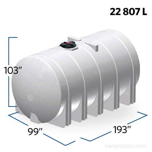 6025 Gallon Plastic Horizontal Leg Tank | 44314