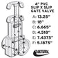 4" PVC Slide Gate Valve Slip x Slip | SLV040