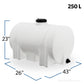 65 Gallon Plastic Horizontal Leg Tank | 41939