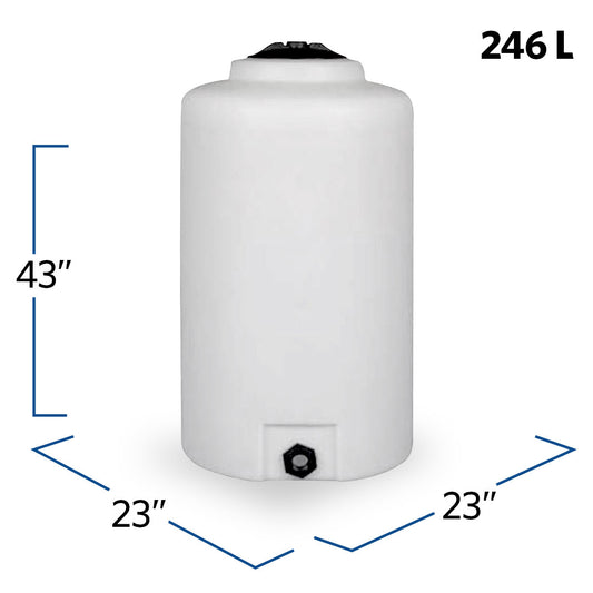 65 Gallon Plastic Vertical Liquid Storage Tank | 45192