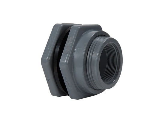 6" PVC Bulkhead Fitting w/EPDM Standard Flange Gasket; Socket x Threaded End Connections | BFA1060CES