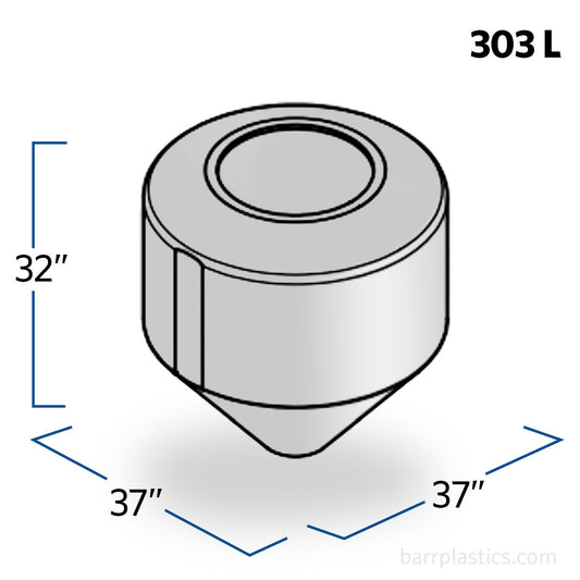 80 Gallon 45 Degree Plastic Cone Bottom Inductor Tank | 47190