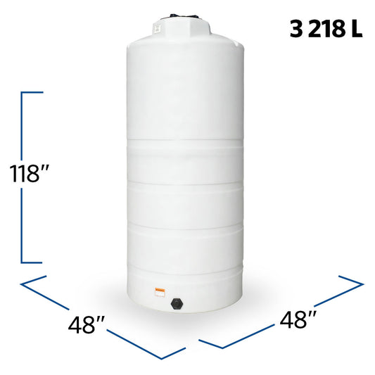 850 Gallon Plastic Vertical Liquid Storage Tank | 42214