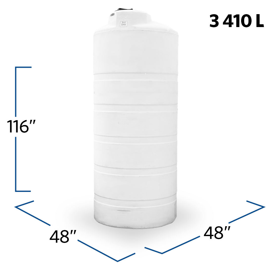 900 Gallon Plastic Vertical Liquid Storage Tank | 41065