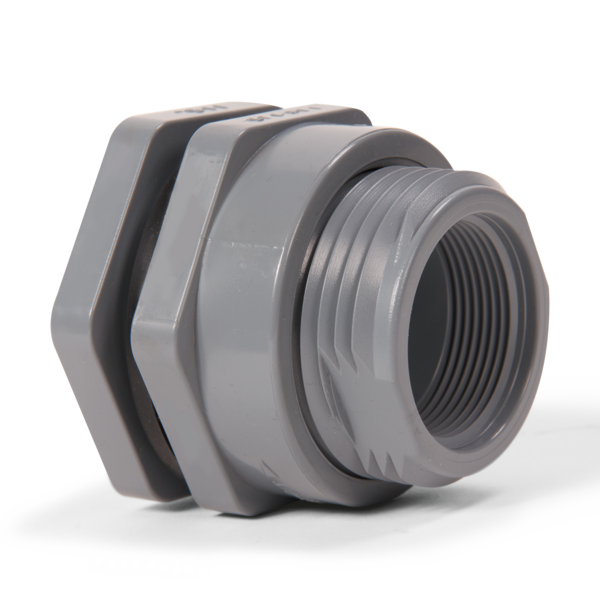 6" PVC Bulkhead Fitting with EPDM Standard Flange Gasket; Socket x Socket End Connections | BFA1060SES