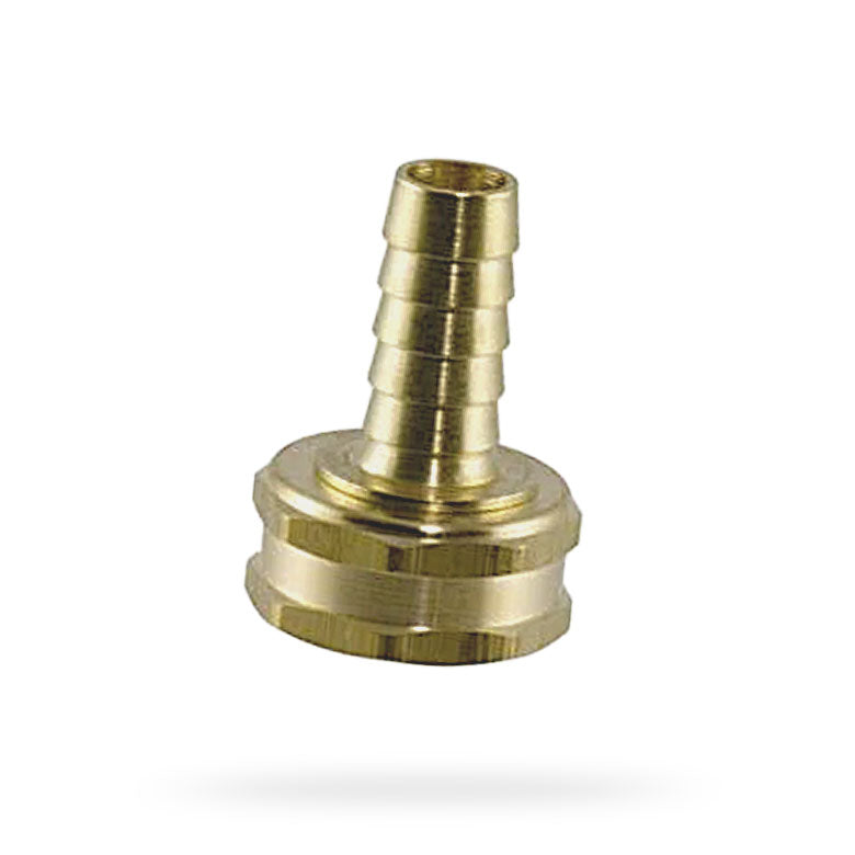 3/4” Swivel Female Garden Hose Thread by 1/2” Hose Barb Brass | N510-050BR