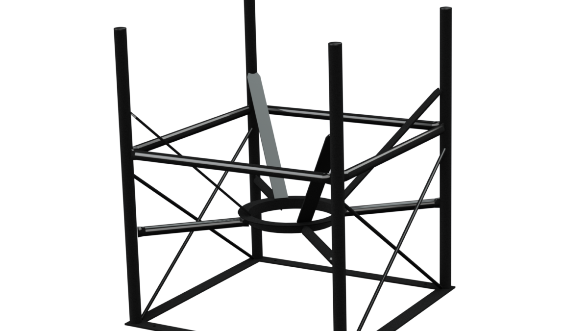 45° Cone Bottom Steel Stand for 345, 500 Gallon Tank | CB052-45ST