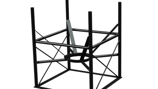 200, 300 or 350 gal-45 deg Cone Bottom Steel Stand | CB042-45ST