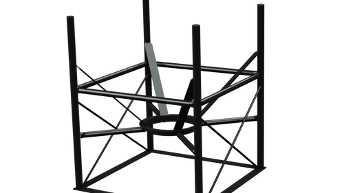 200, 300 or 350 gal-45 deg Cone Bottom Steel Stand | CB042-45ST