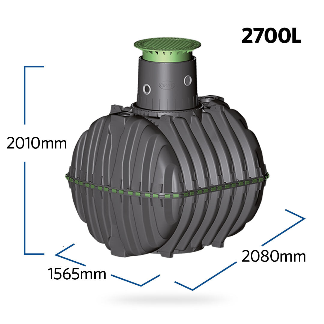 Carat S Underground Tank 2700L (700 USG) with Sealing Set | 372024