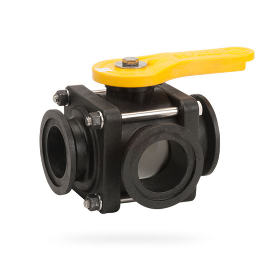 2" Full Port 3-Way Side Load Ball Valve Flange | MV220SL