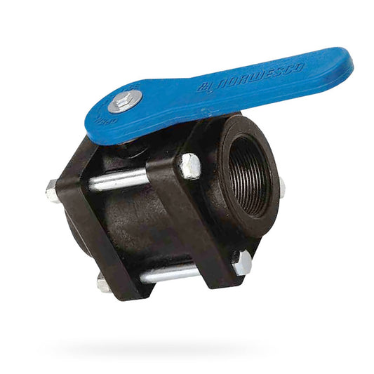 1-1/4" Full Port Polypropylene F x F Bolted Ball Valve (Blue) | 60527