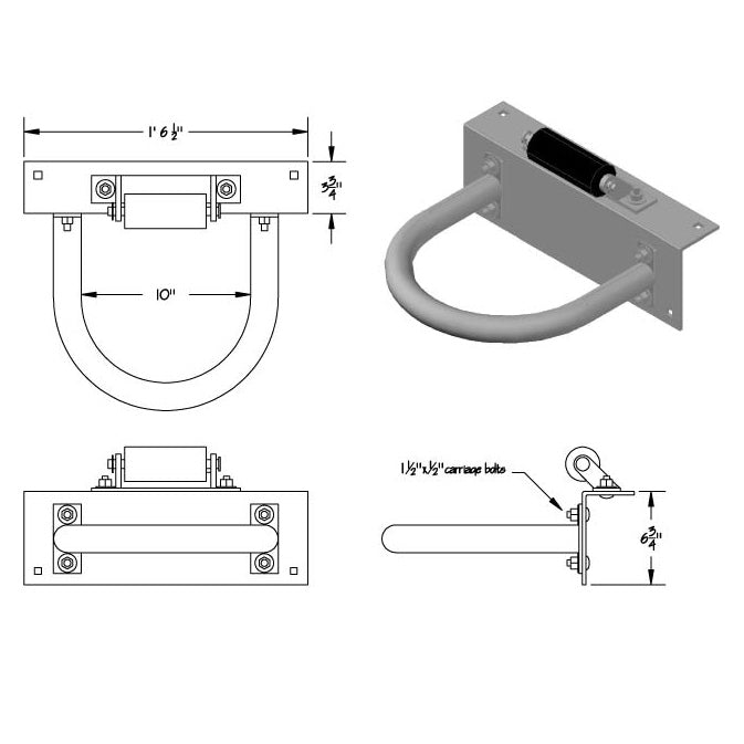 10" Hoop Pile Holder Assembly | PH-H10R