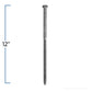 1/2" x 12" Hex Head Lag Bolt - Hot Dipped Galvanized | B854-610