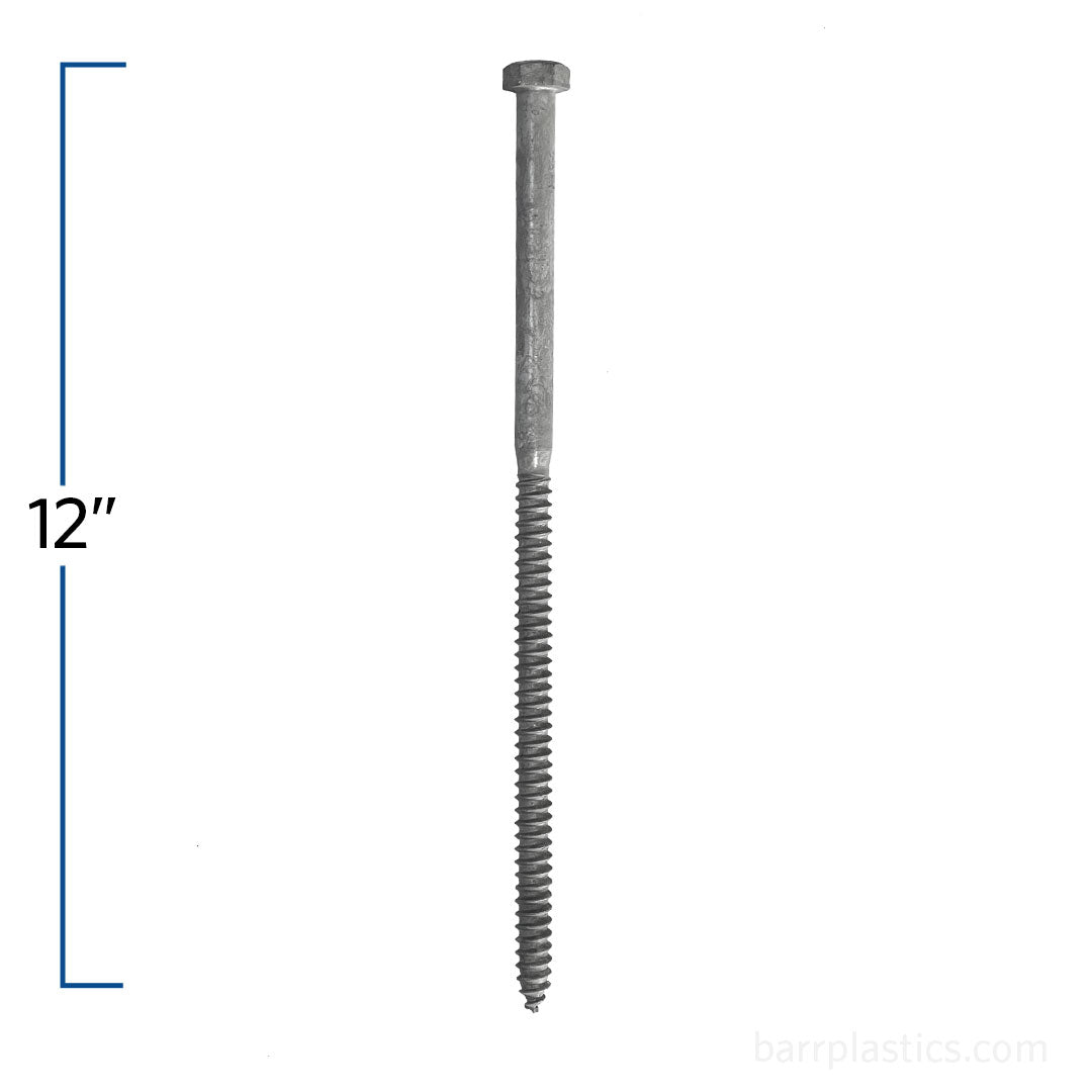 1/2" x 12" Hex Head Lag Bolt - Hot Dipped Galvanized | B854-610