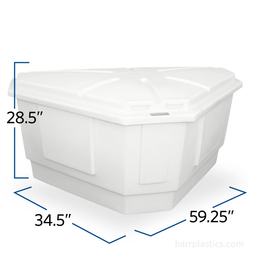 Large Triangular Polyethylene Dock Box | TR8011