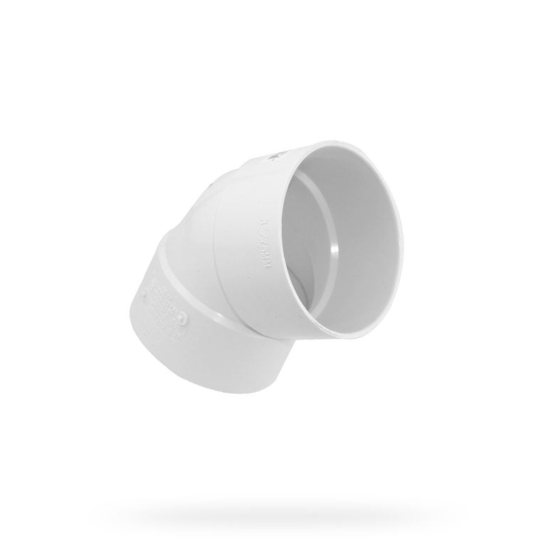 3" PVC 45° Drain Elbow SDR35 | 414183BC