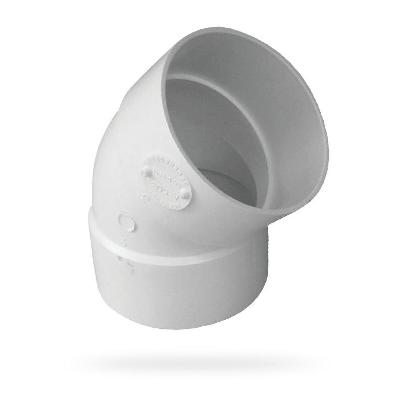 6" PVC 45° Drain Elbow SDR35 | 414186BC